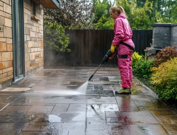 Outdoor Cleaning of Entrances and Parking Area